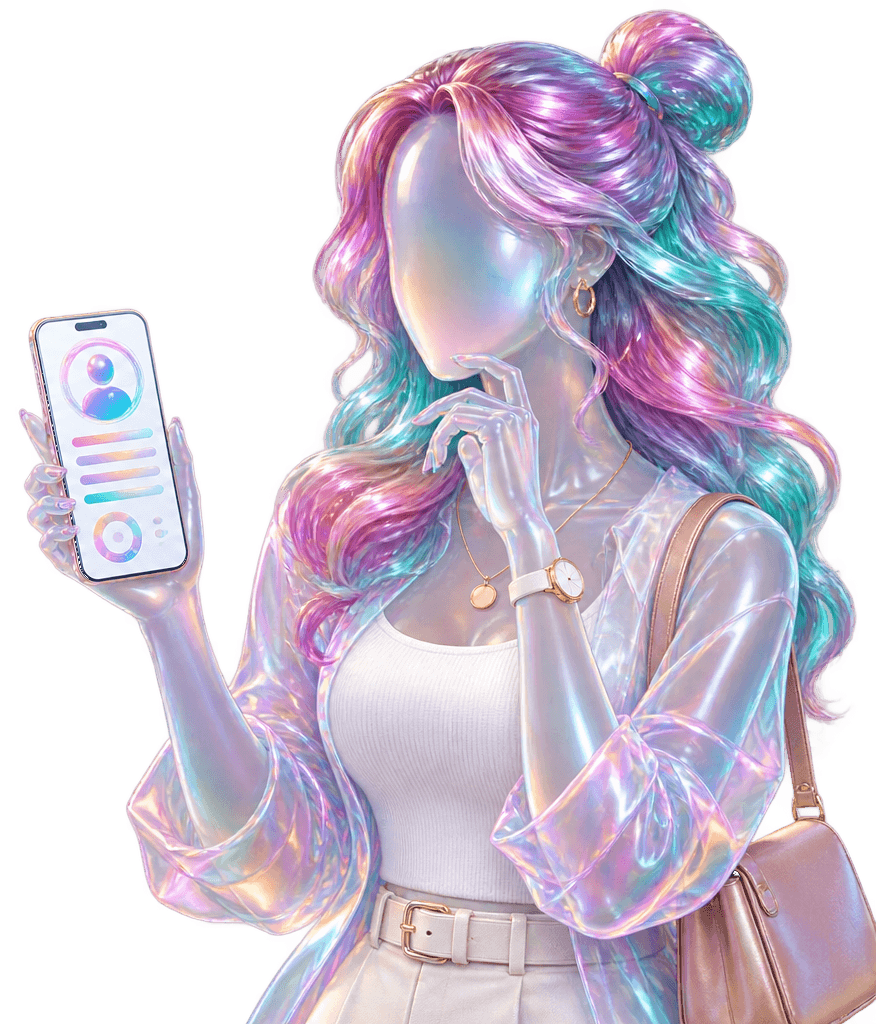 Traveler reviewing a travel profile on her phone
